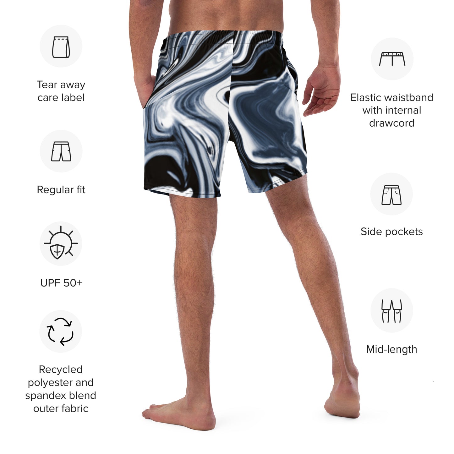 LeahCim Print Swim Trunks LeahCim Clothing