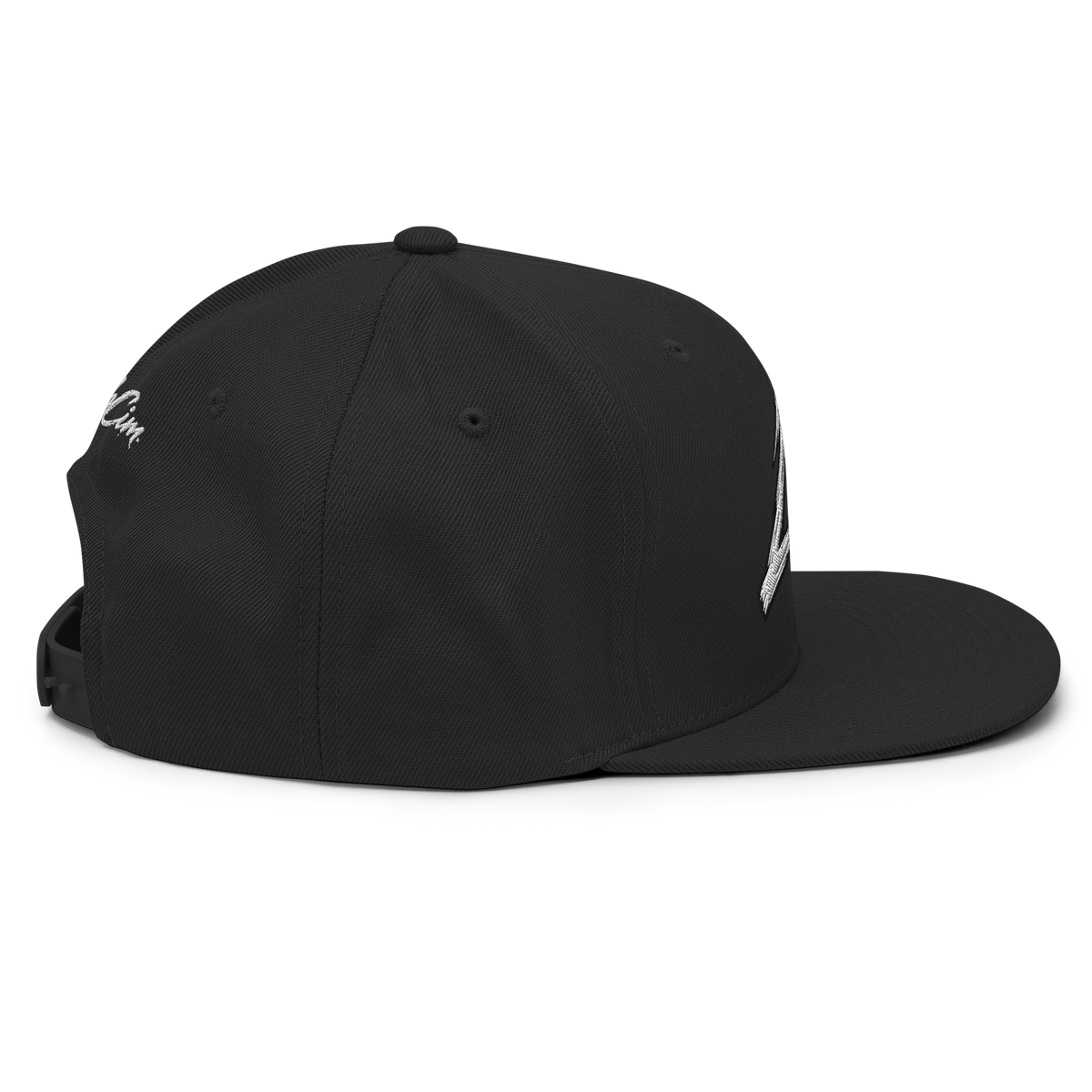 Black LeahCim Signature SnapBack Hat — right side view